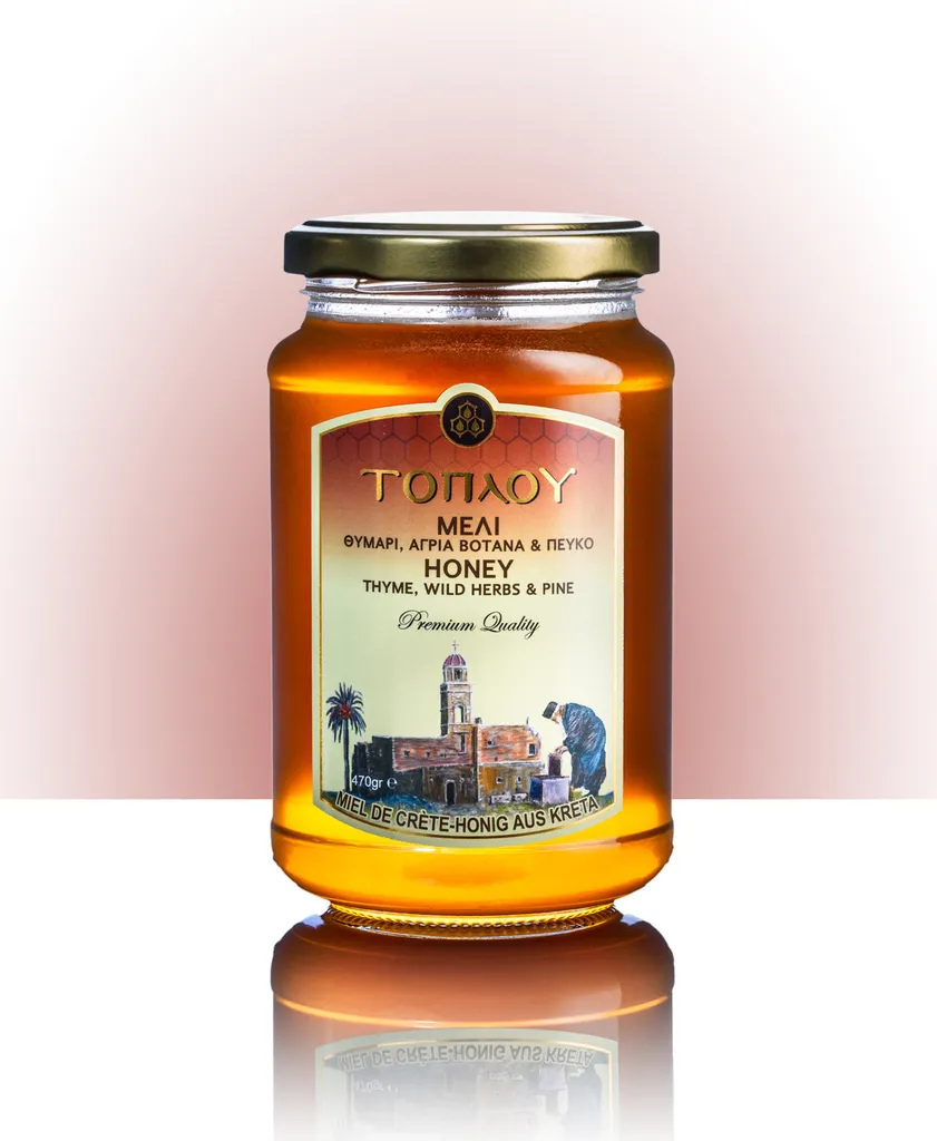 SI-MEL SAVIDAKIS & Co SI-MEL SAVIDAKIS 12101 - “Toplou” Thyme & Wild Herbs & Pine Honey 470g from Crete