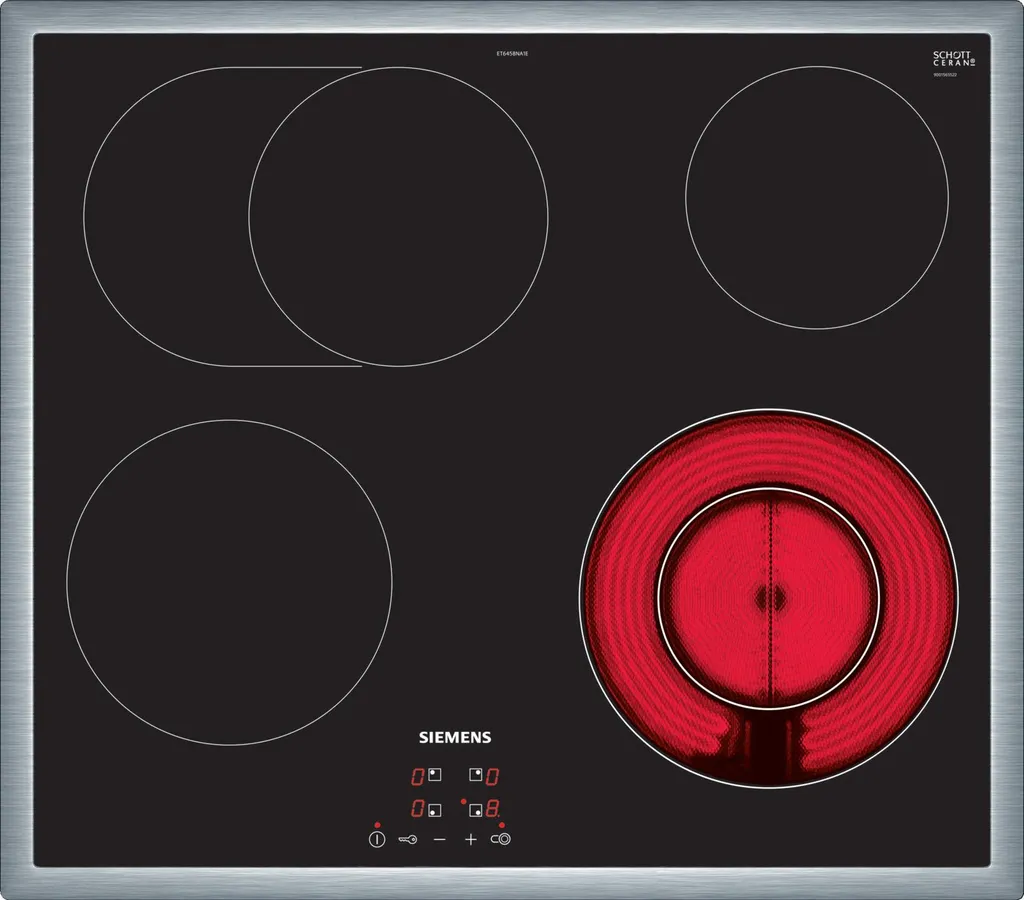 Siemens ET645BNA1E glass ceramic cooktop, self-sufficient