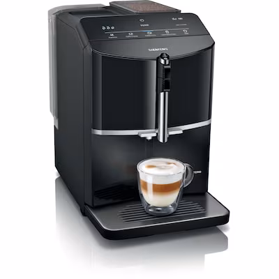 Siemens fully automatic coffee machine EQ.300 TF301E19 piano black/black