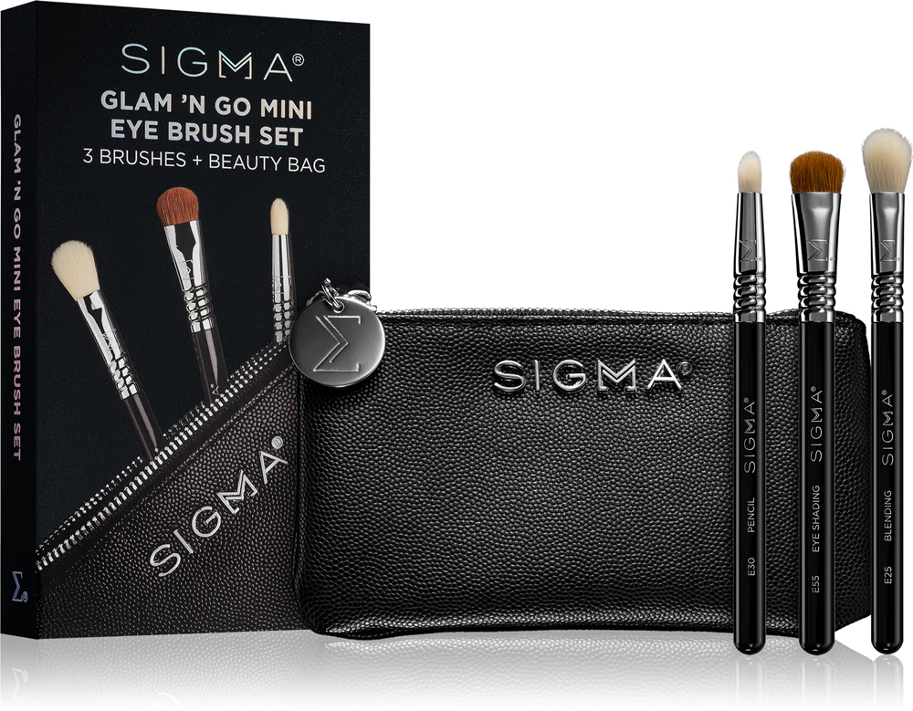Sigma Beauty Brush Set Glam N Go brush set with bag