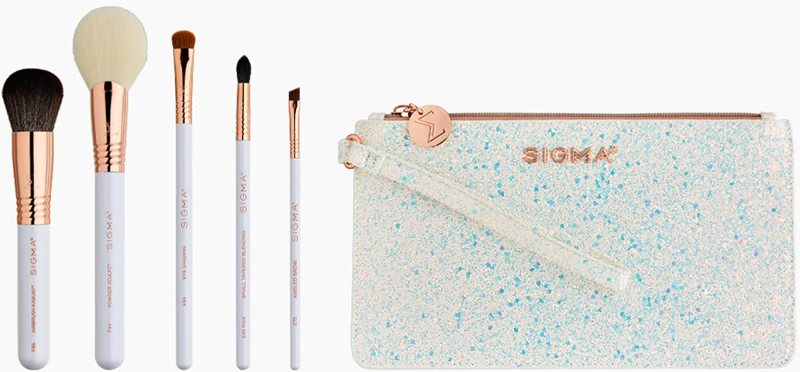 Sigma Beauty Brush Set Holiday Glam travel brush set with pouch