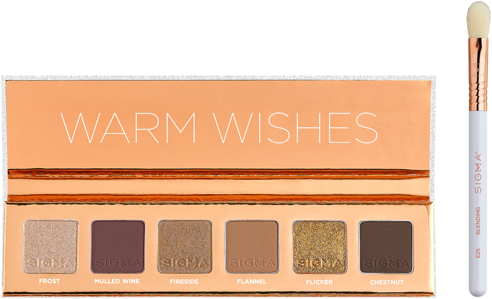 Sigma Beauty Warm Wishes Eyeshadow Palette Eyeshadow palette with brush