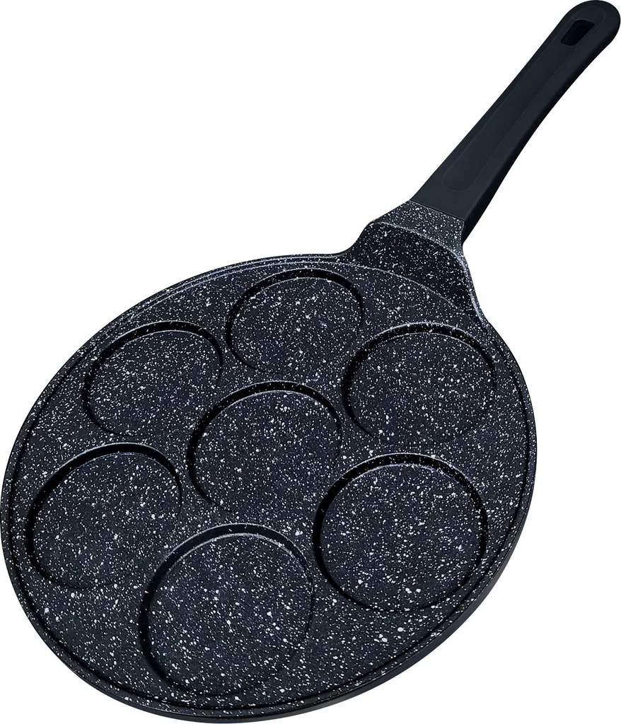 Signature, 7-pancake pan with mineral non-stick coating, black