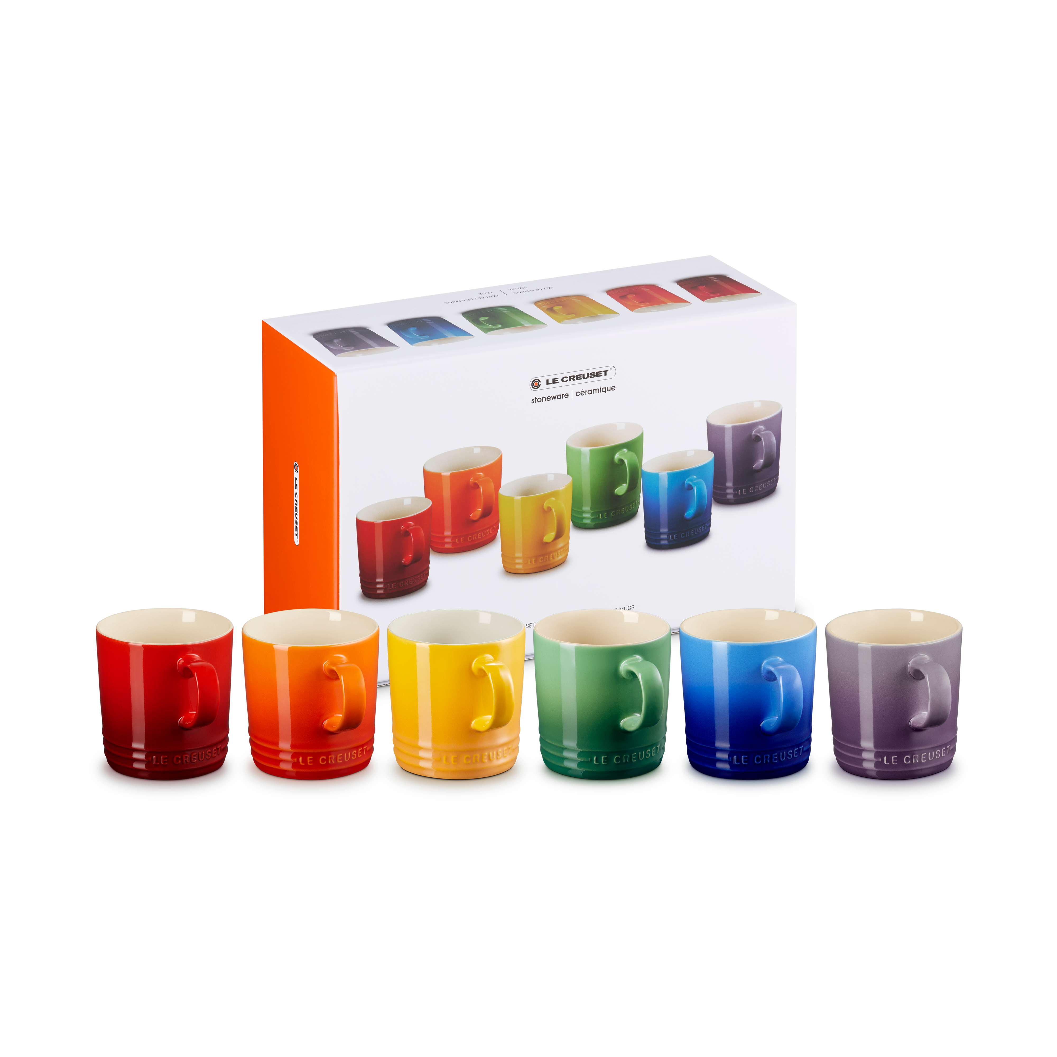 Le Creuset Signature stoneware mug set, 6 pieces