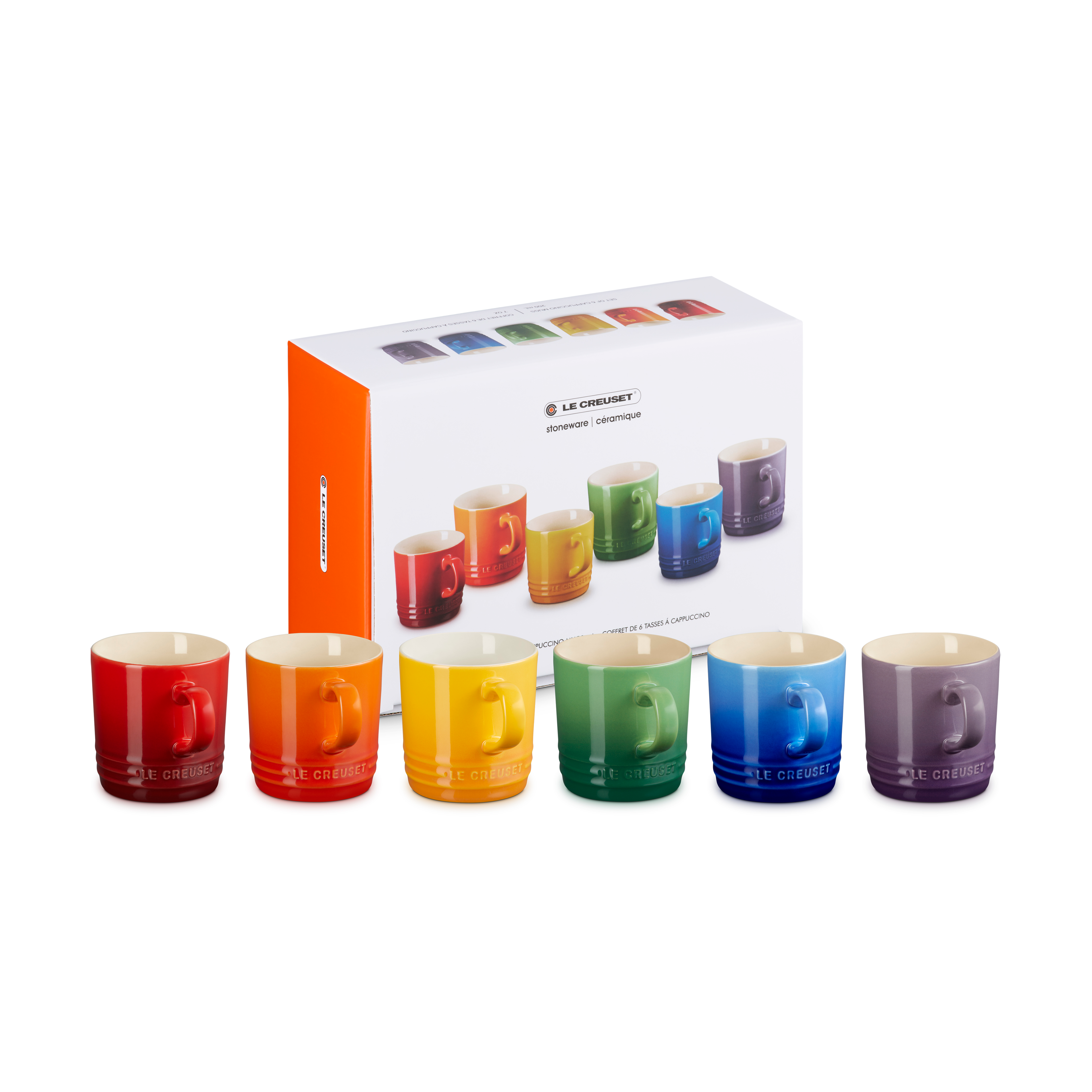 Le Creuset Signature stoneware coffee cup set, 6 pieces