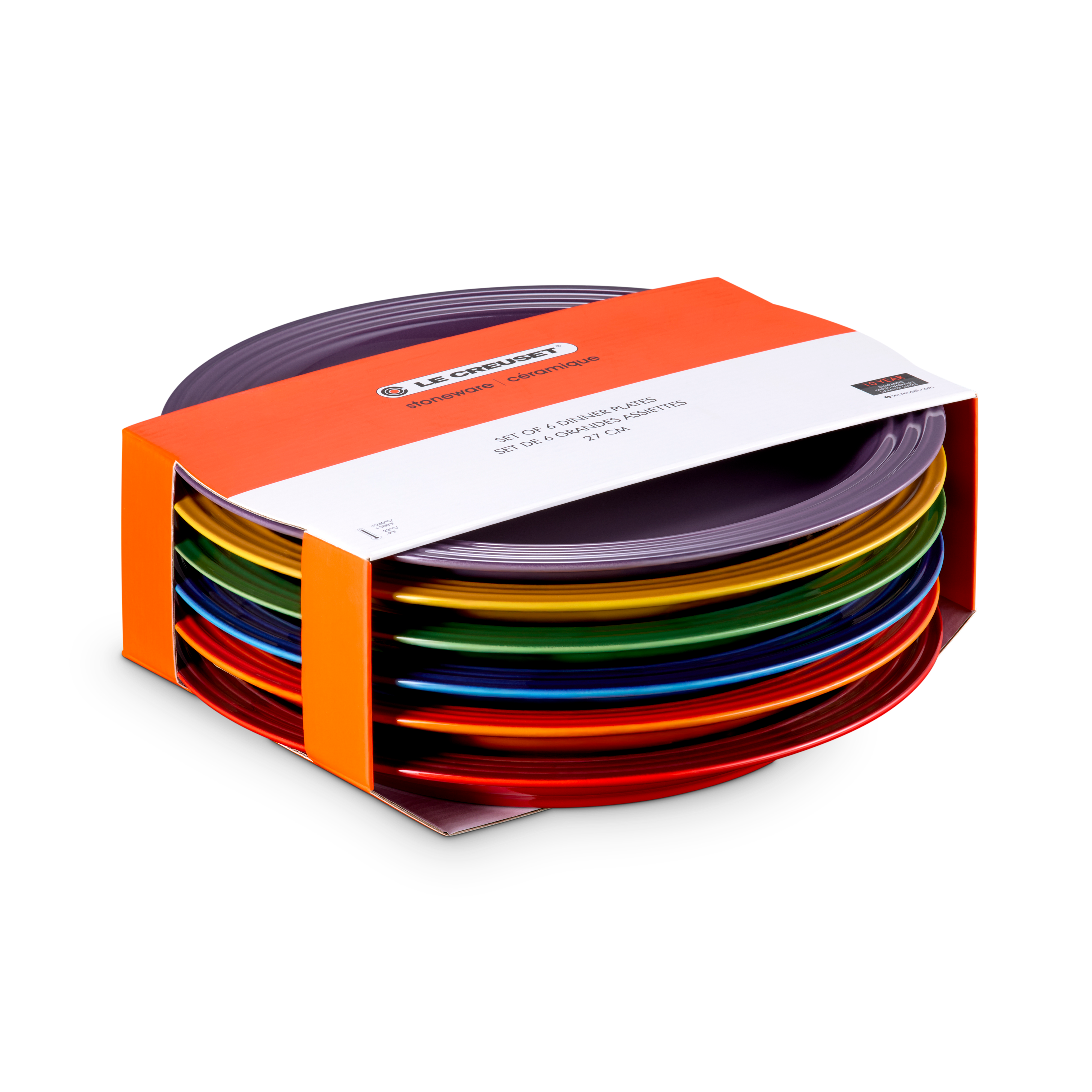 Le Creuset Signature stoneware plate set, 6 pieces