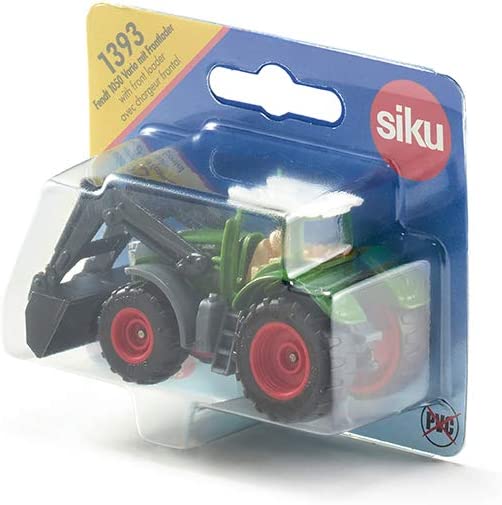 siku 1393, Fendt 1050 Vario tractor with front loader, green/black, movable front loader, removable cabin, rubber tyres