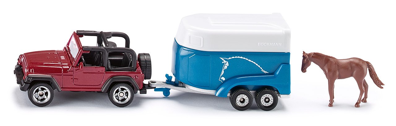 Siku 1651 Model Car With Horse Box 1:64 Scale Battery-Free