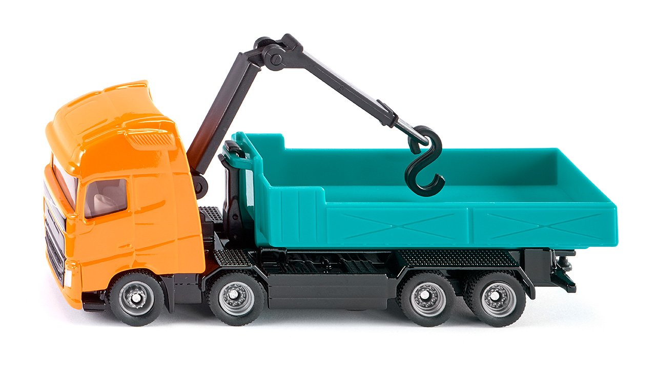 Siku 1683 Volvo Roll Dump Truck With Crane Truck And Trailer