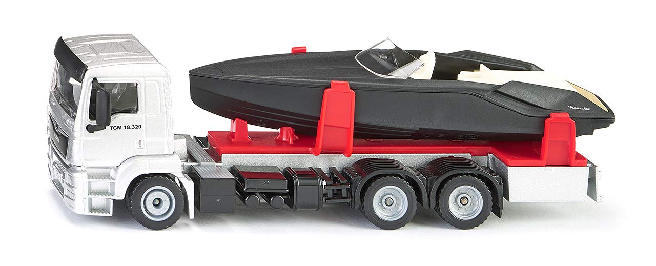 Siku Man Truck With Motor Boat