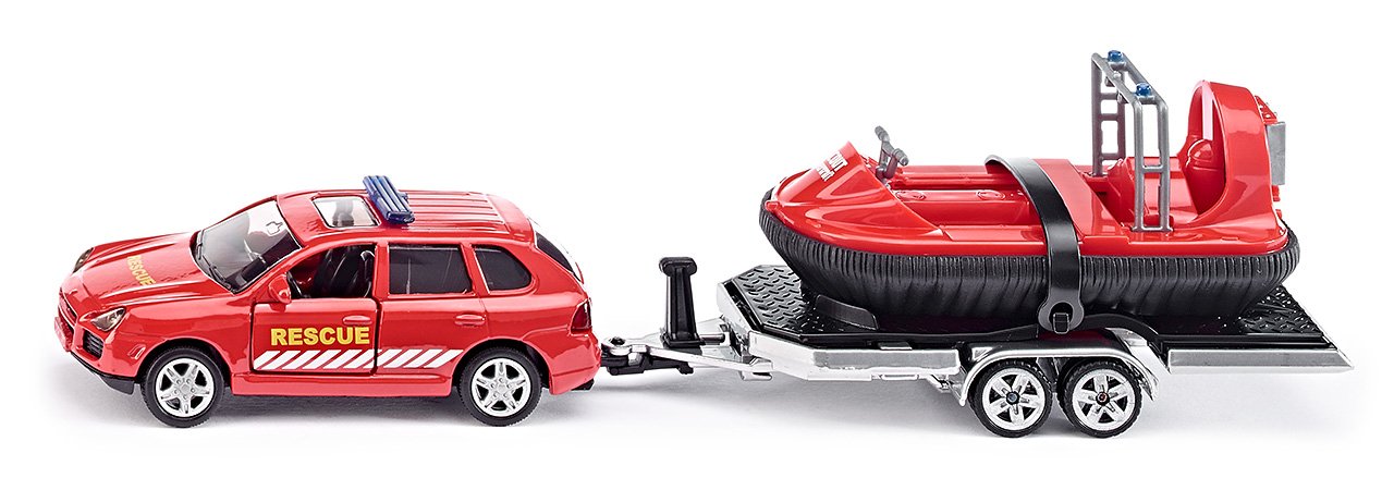 Siku Super Car With Trailer And Hovercraft Game