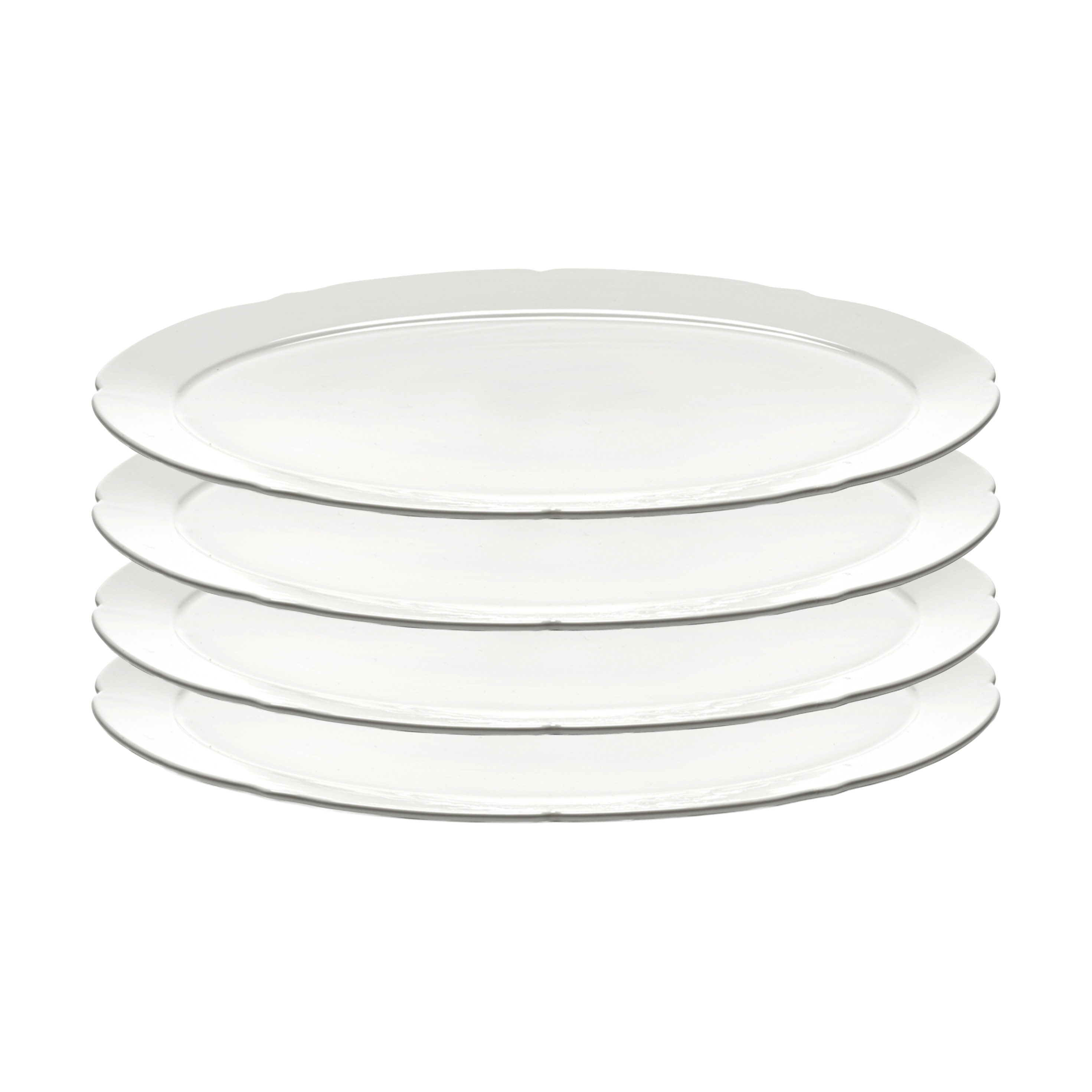 Silhouette oval plate L 21x30 cm pack of 4