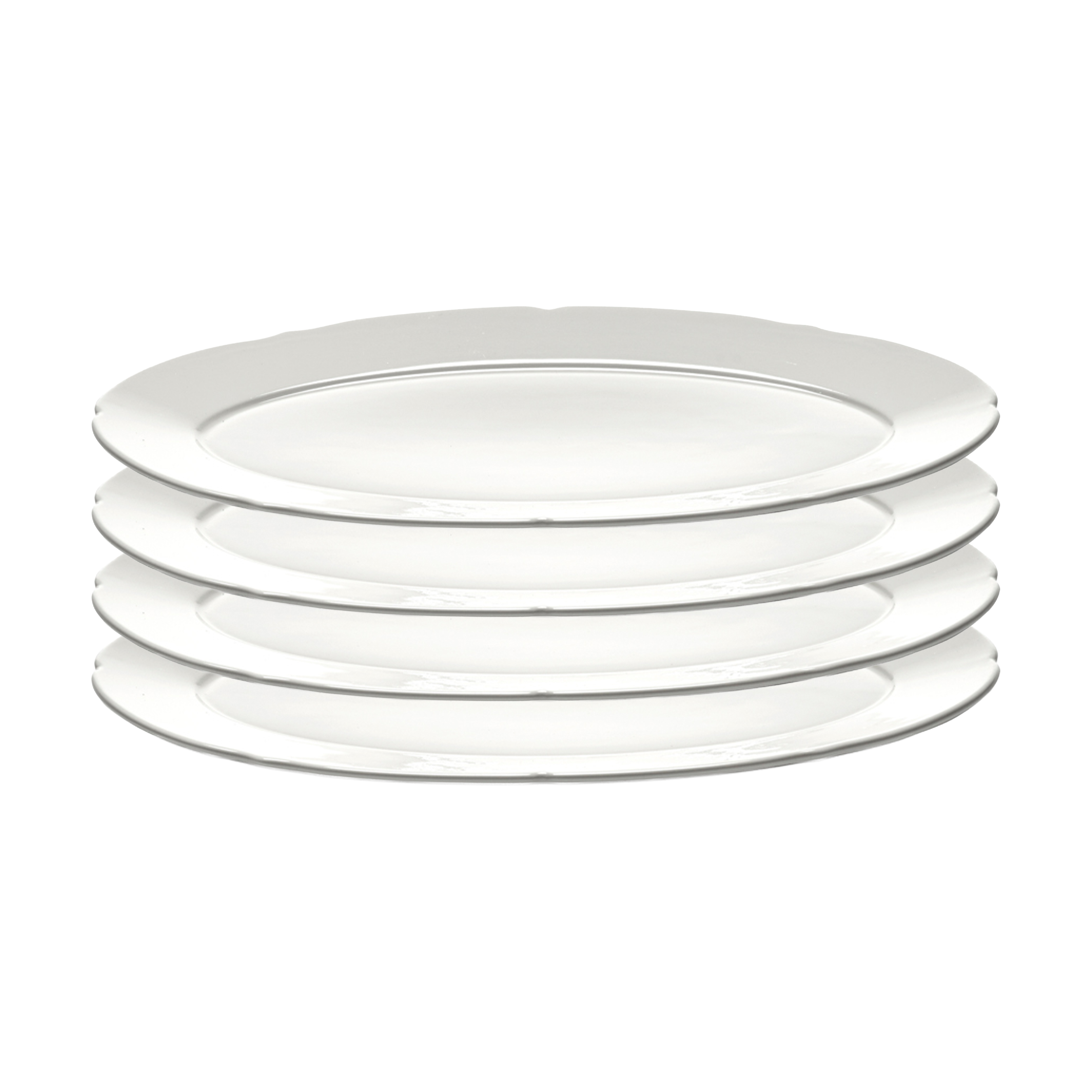 Silhouette oval plate M 15x24.5 cm pack of 4