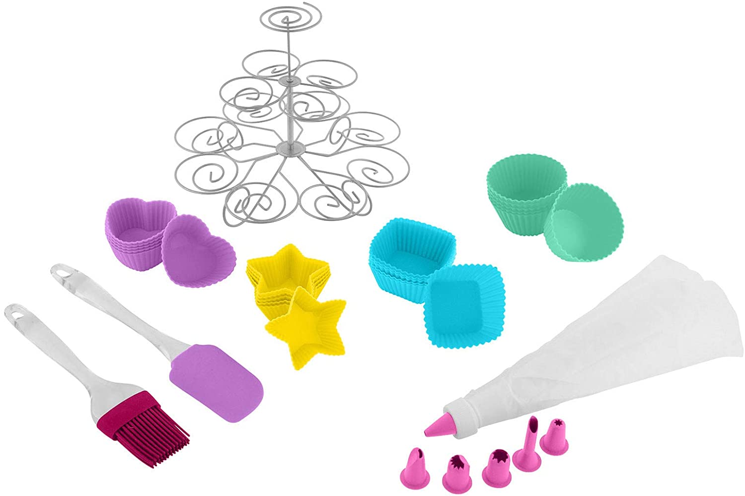 Ingenio von Tefal Silicone Cupcake Set, Metal, 28, PP