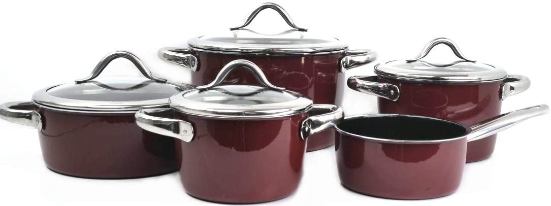 Silit 0021.1868.11 Saucepan Set Vitaliano Rosso Set of 5