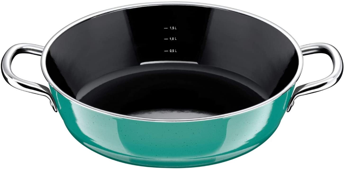 Silit Nature Green Serving Sauté Pan 24 cm Casserole 2.7 L Silargan Functional Ceramic High Rim Induction Green