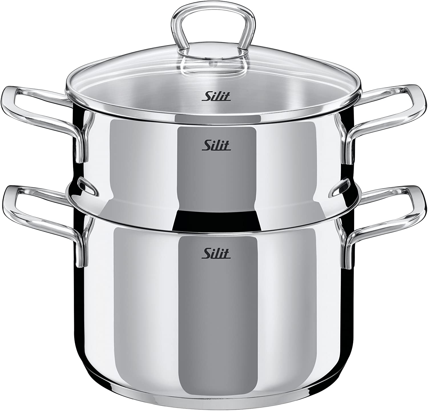 Silit 2131279259 Crystal Stainless Steel Dishwasher-Safe Suitable for Induction Cookers 20 cm Easy-care