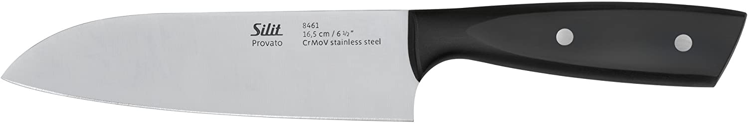 Silit Santoku knife Provato blade length 16.5 cm stainless steel blade seamlessly riveted handle made of plastic item no. 2144289043