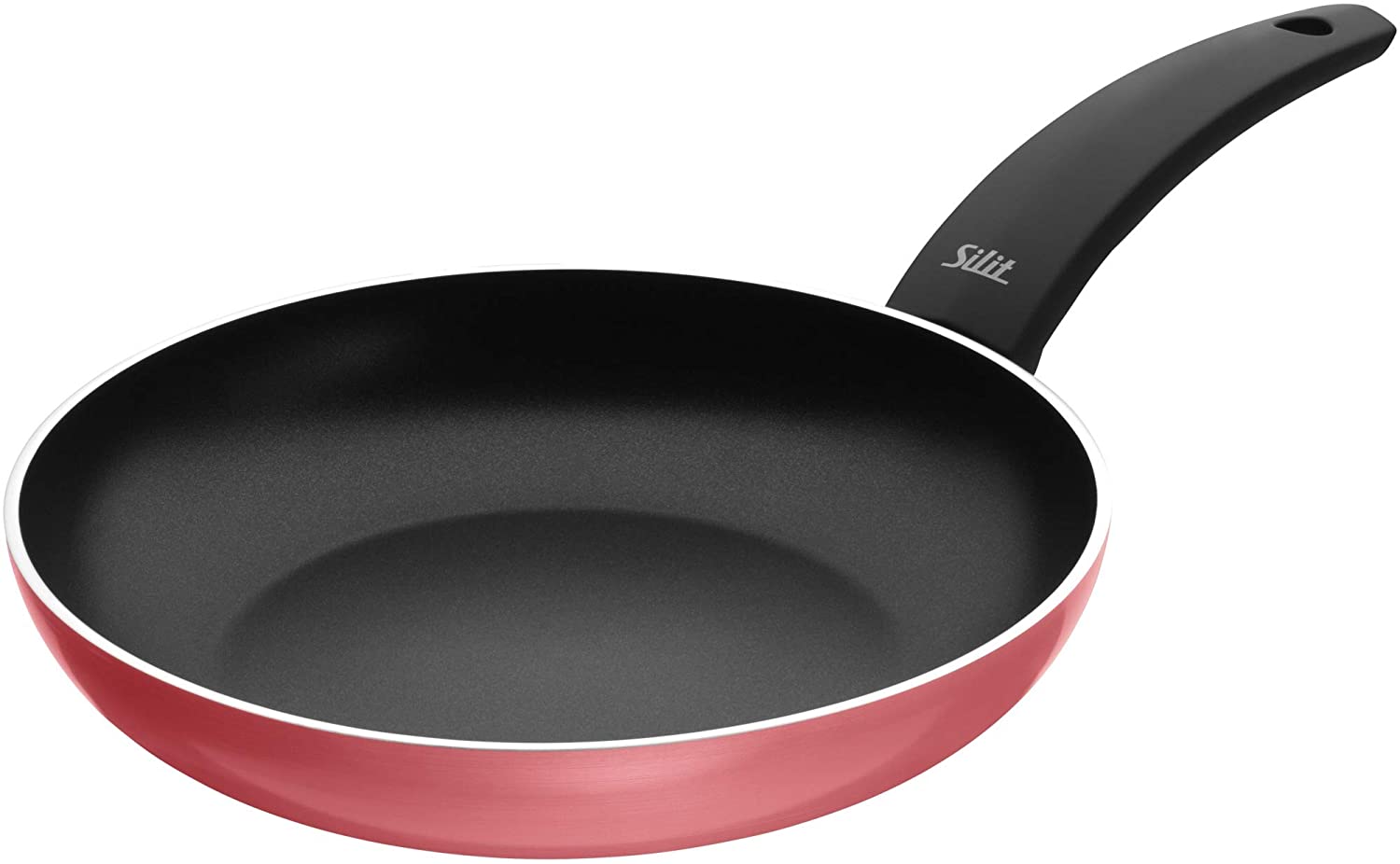Silit Belluna Frying Pan 24 cm Aluminium Coating Induction Plastic Handle PFOA-Free for Gentle Roasting Pink