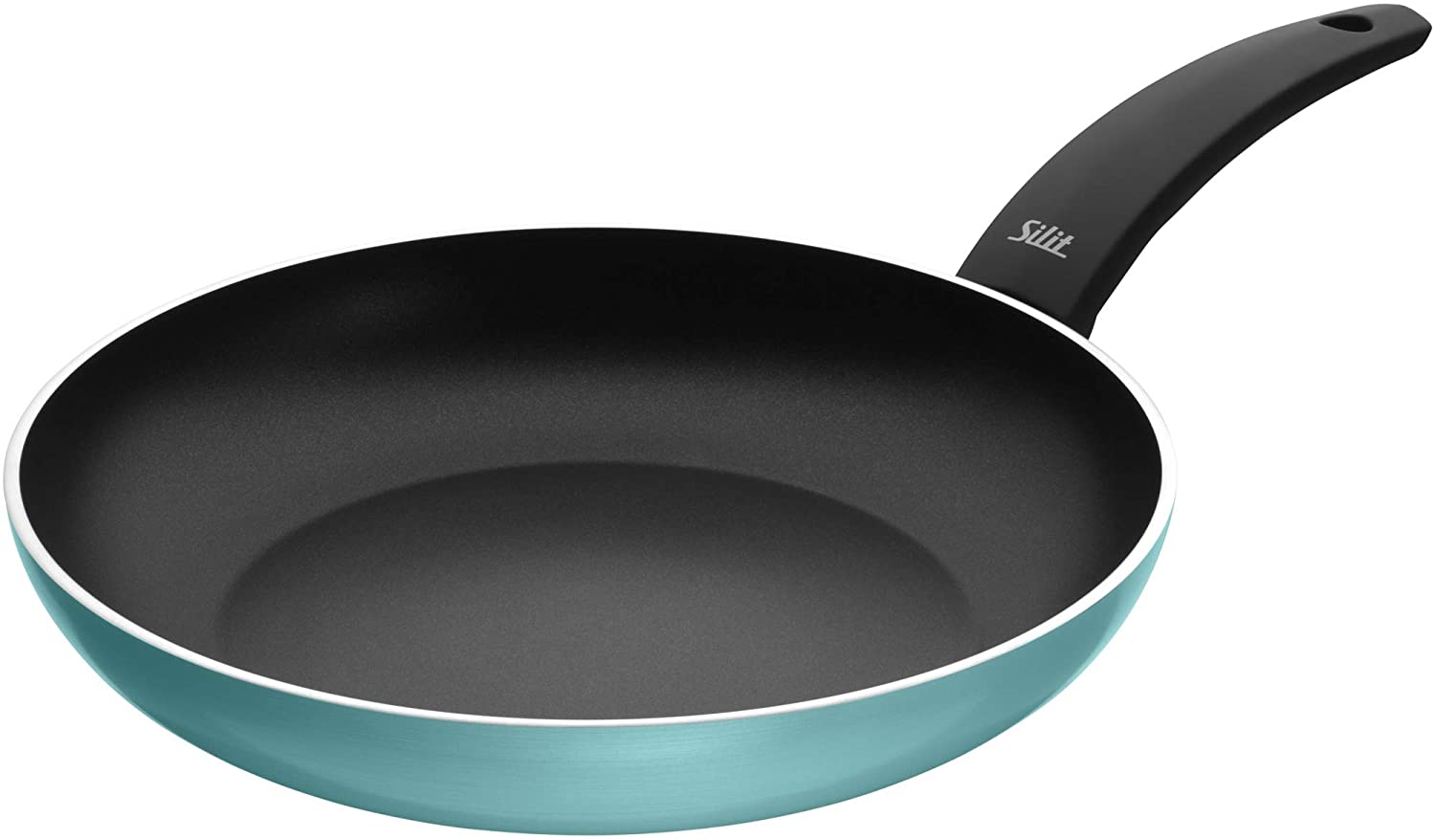 Silit Belluna Induction Frying Pan 28 cm Aluminium Coated Plastic Handle for Gentle Roasting Green