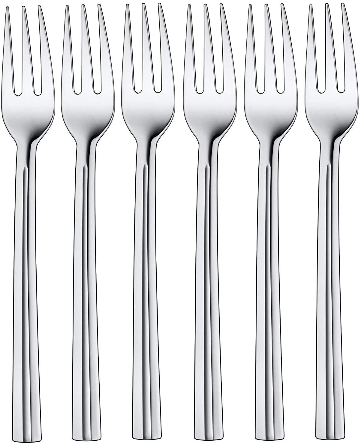 Silit Cover cake forks set, 6 pieces, crominox polished stainless steel, shiny, dishwasher safe