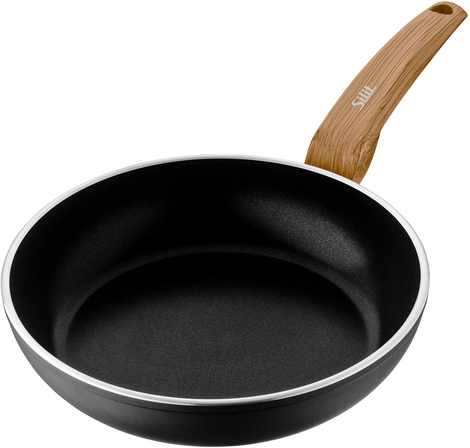 Silit Faggo Induction Frying Pan 24 cm Aluminium Coated with Plastic Handle for Gentle Frying