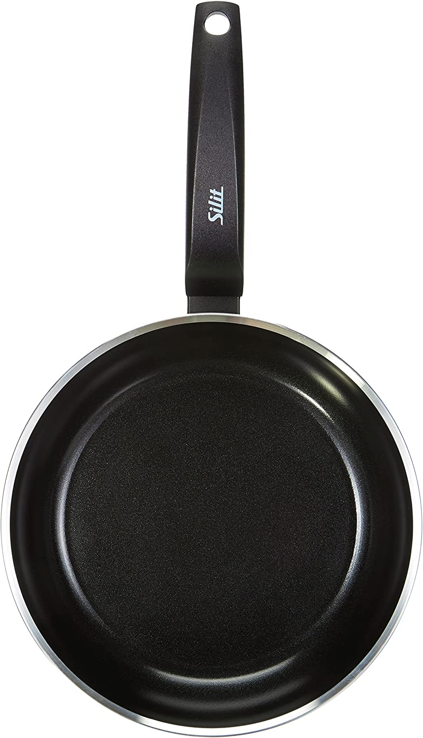 Silit Messino Frying Pan, Aluminium-Coated, Ceramic Pan, Suitable for Induction Cookers, Oven, PTFE-PFOA Free, Black