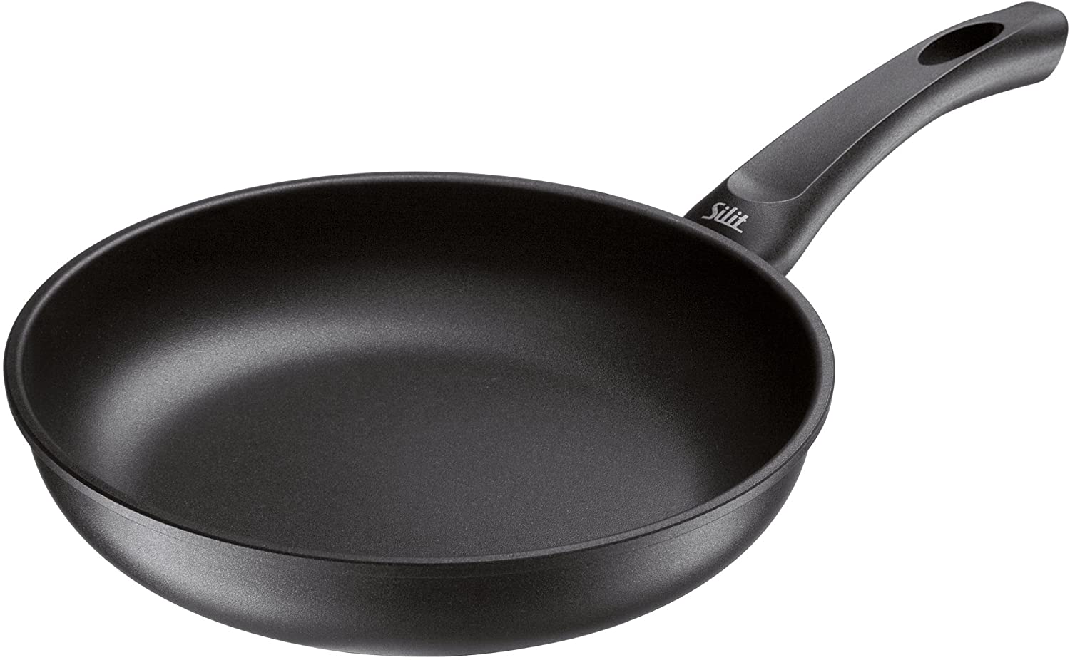 Silit Pan Coated Torino Pouring Rim Plastic Handle with Flame Protection Diec Aluminium Hand Wash, Black, 20cm