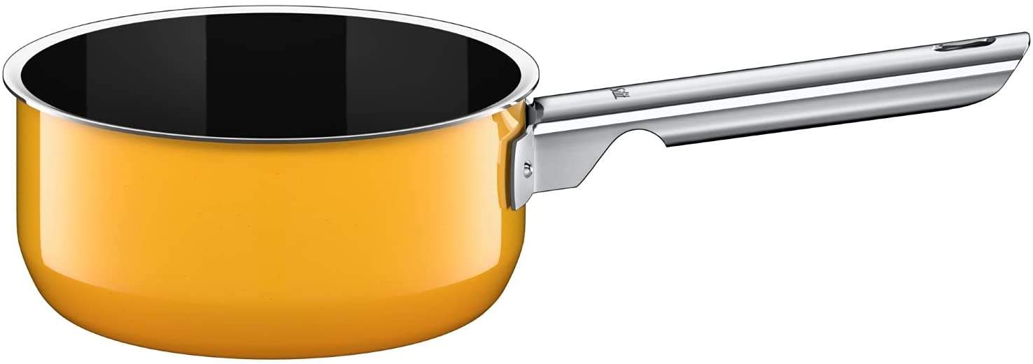 Silit Passion Yellow Saucepan without Lid Diameter 16 cm Silargan Functional Ceramic Pouring Rim Suitable for Induction Cookers Yellow 1.3 L