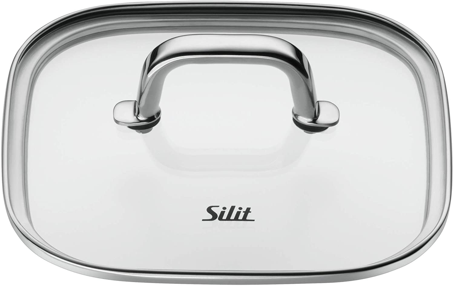Silit Quadro 2151296478 Glass Lid, 16 cm, Black/Red