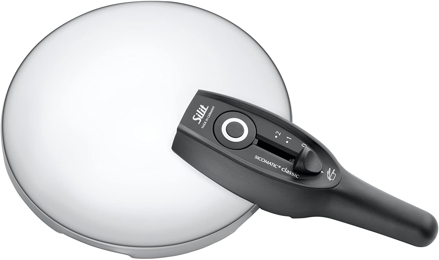 Silit Sicomatic 2121270621 Classic Metal Lid Lid Diameter 18 cm Stainless Steel Silver