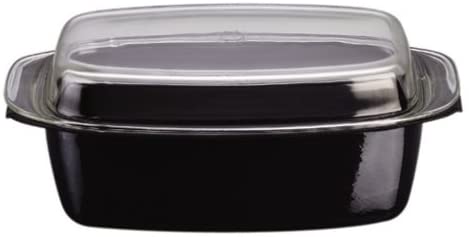 Silit Silargan Roasting Dish without Insert with Glass Lid Black 32 x 21 cm