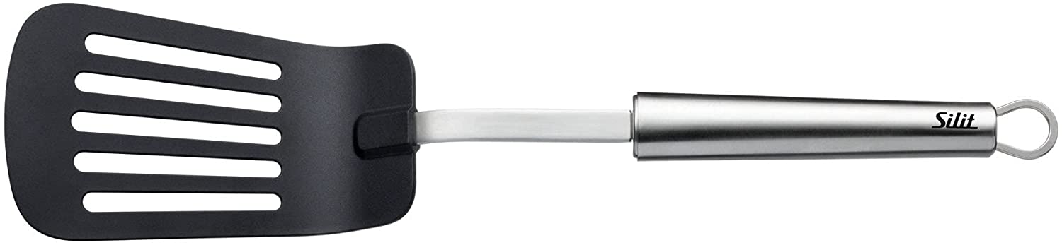 Silit Classic Line Plastic Spatula, 35 cm, Polished Stainless Steel, Plastic Front, Ideal for Coated Pots, Dishwasher Safe