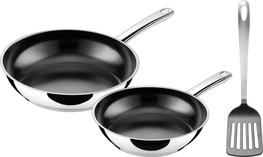 Silit Talis frying pan set with spatula, 20 & 24 cm
