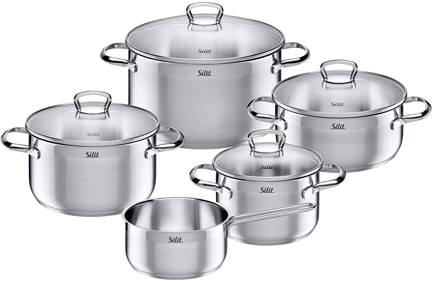 Silit Toskana 0021.6843.11 5-Piece Saucepan Set Stainless Steel
