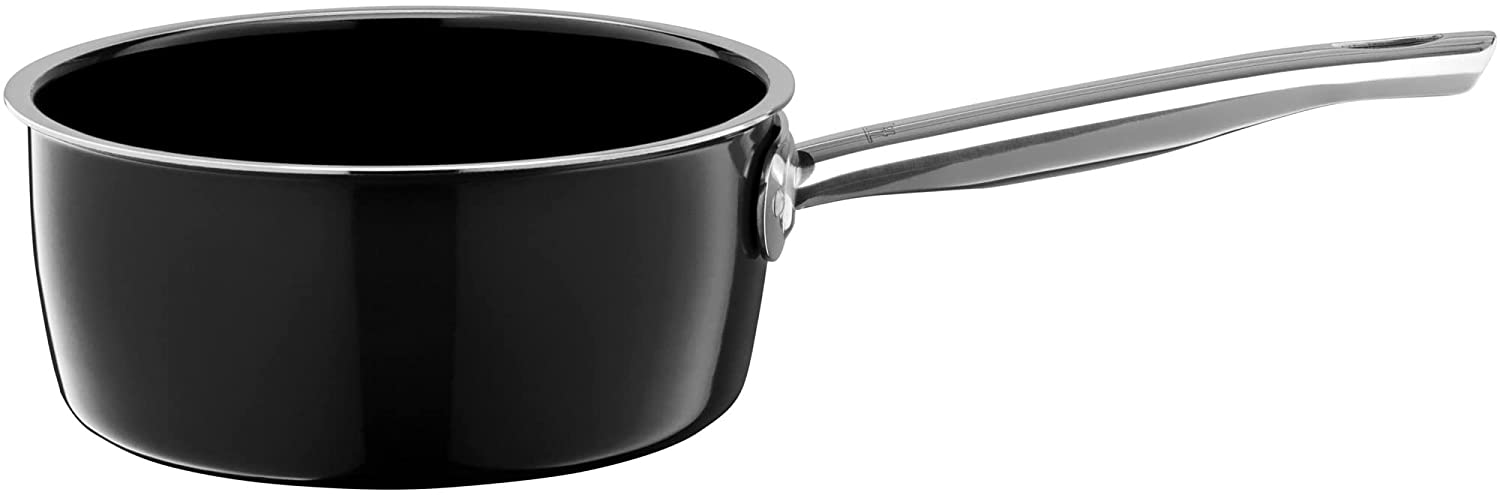 Silit Vitaliano Nero Casserole Dish 16 cm Ø approx. 1.3 Litres with Pouring Rim Silargan Function Ceramic Suitable for Induction Cookers Dishwasher Safe Made in Germany
