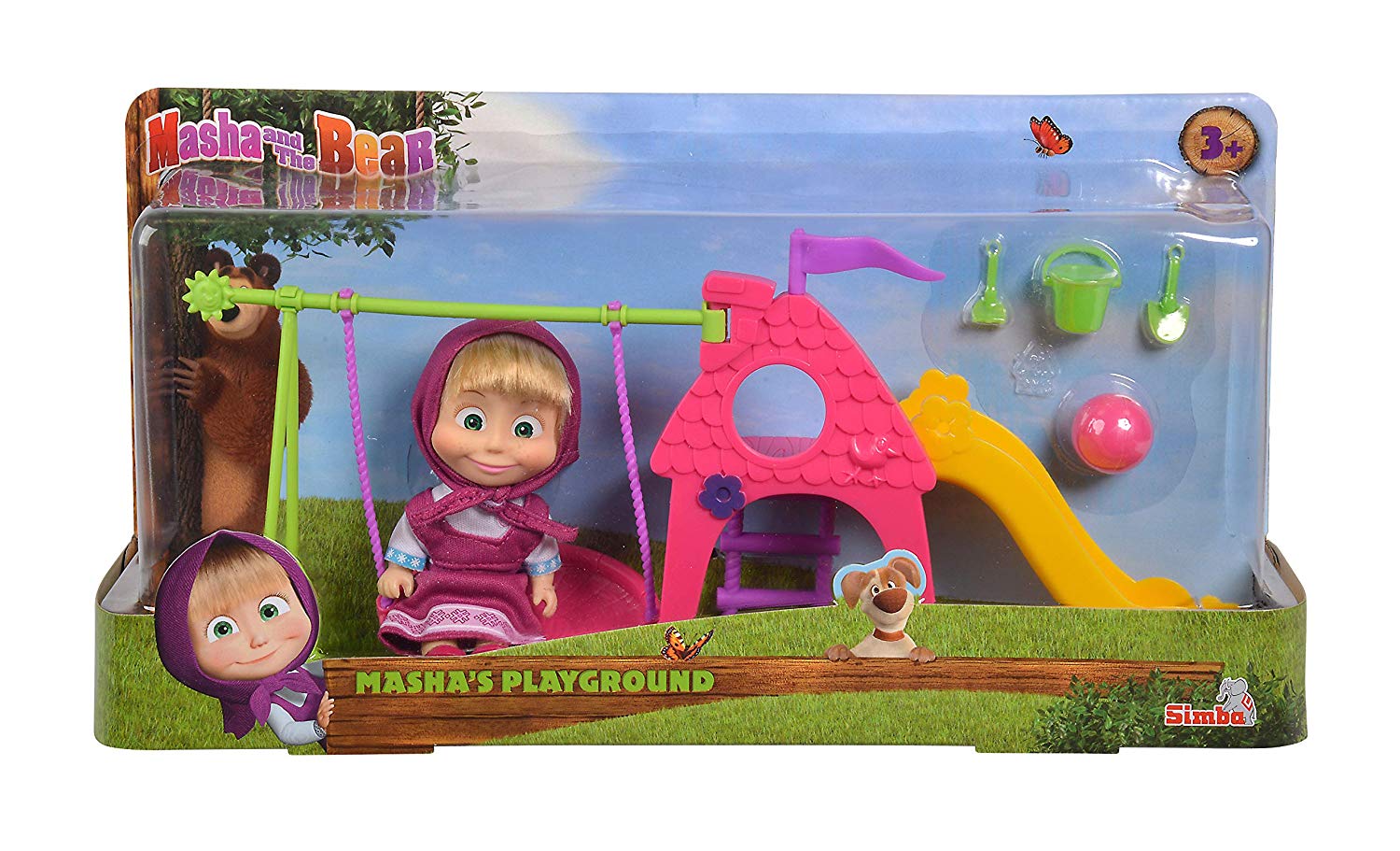 Simba 109301816 - Masha And The Bear - Masha Doll With A Playground