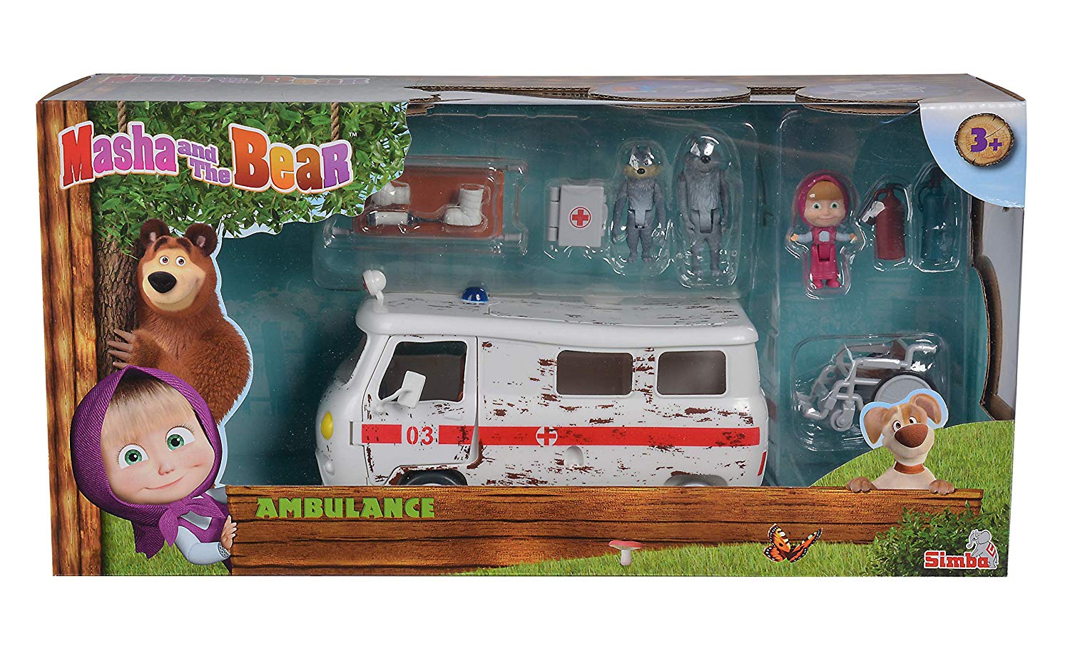 Simba 109309863 Masha And The Bear Ambulance Play Set 20 Cm