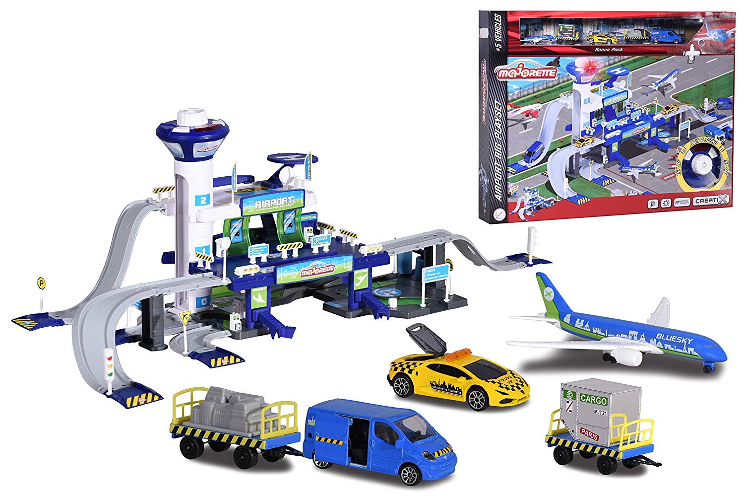Majorette Simba Dickie 212050018 Creatix Airport Lufthansa + 5 Vehicles