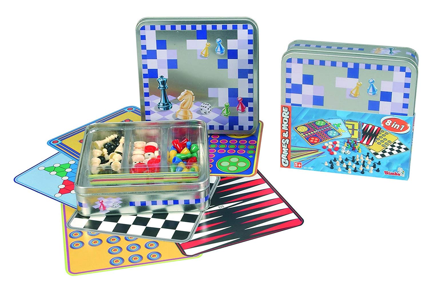 Simba Games & More 6015368 Game In A Metal Box