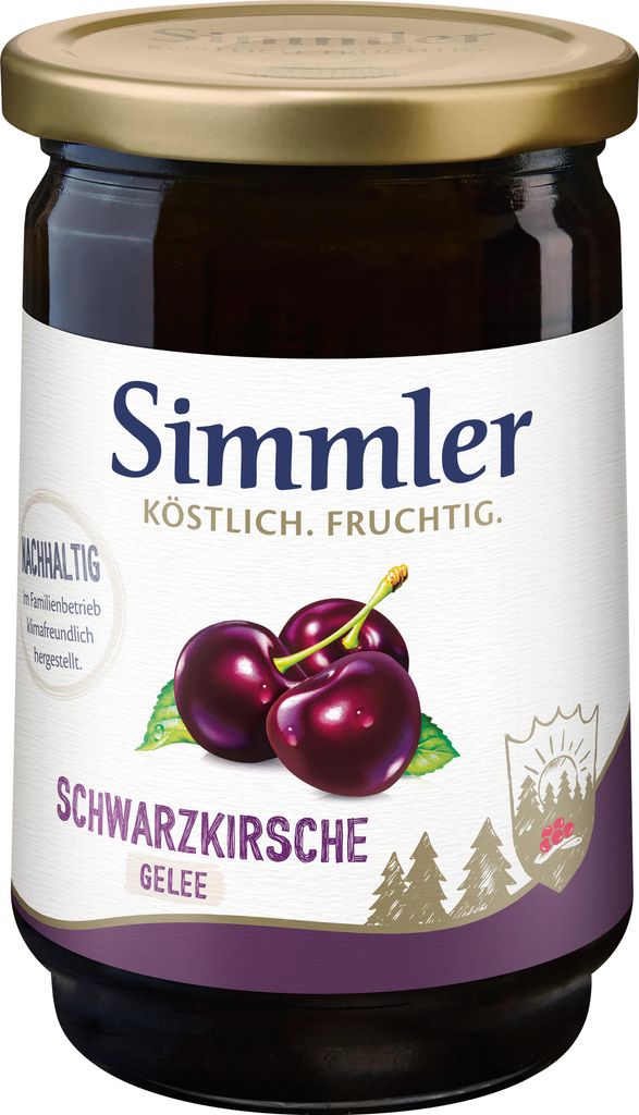 Simmler Black Cherry Jelly Extra 450g