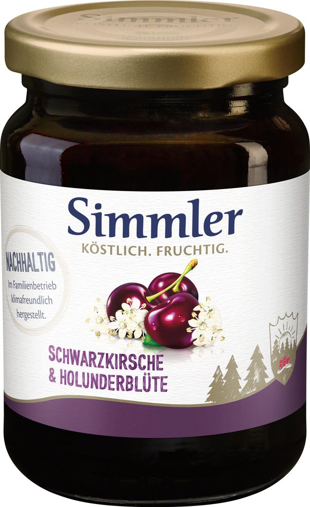 Simmler Black Cherry & Elderflower 225g