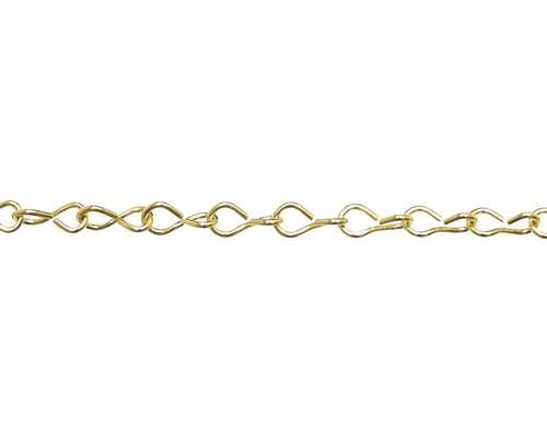 Single chain Pösamo Ø 1.1 mm brass-plated steel, sold by the meter