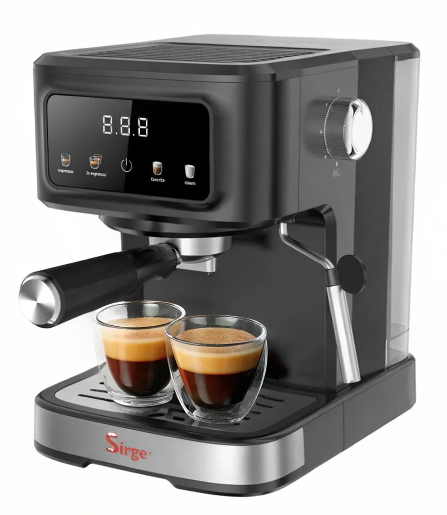Sirge GRANBAR Espresso Machine Pump 20bar [ ITALY] 1100W Portafilter Espresso Machine Milk Frother Espresso Cappuccino