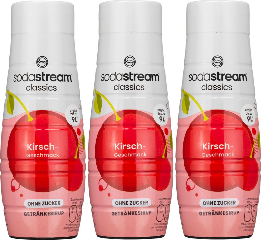 Syrup for SodaStream Cherry without sugar 440 ml, 3 pieces
