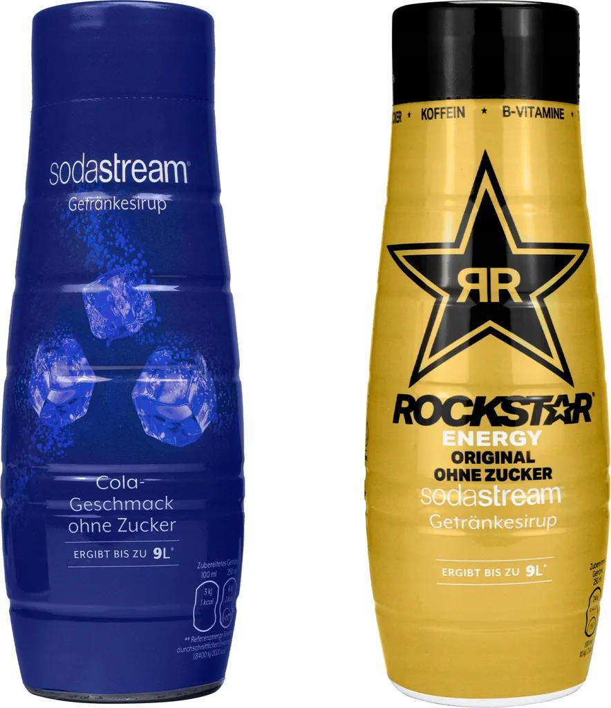 Syrup for SodaStream Cola Sugar-Free + Rockstar Original Zero 440 ml, 2 pieces