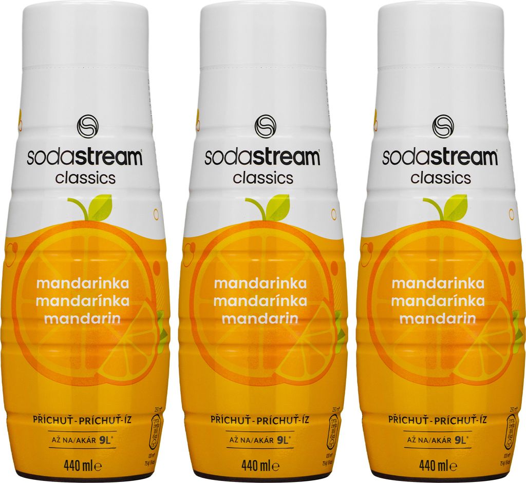 SodaStream Mandarin Syrup 440 ml, 3 pieces