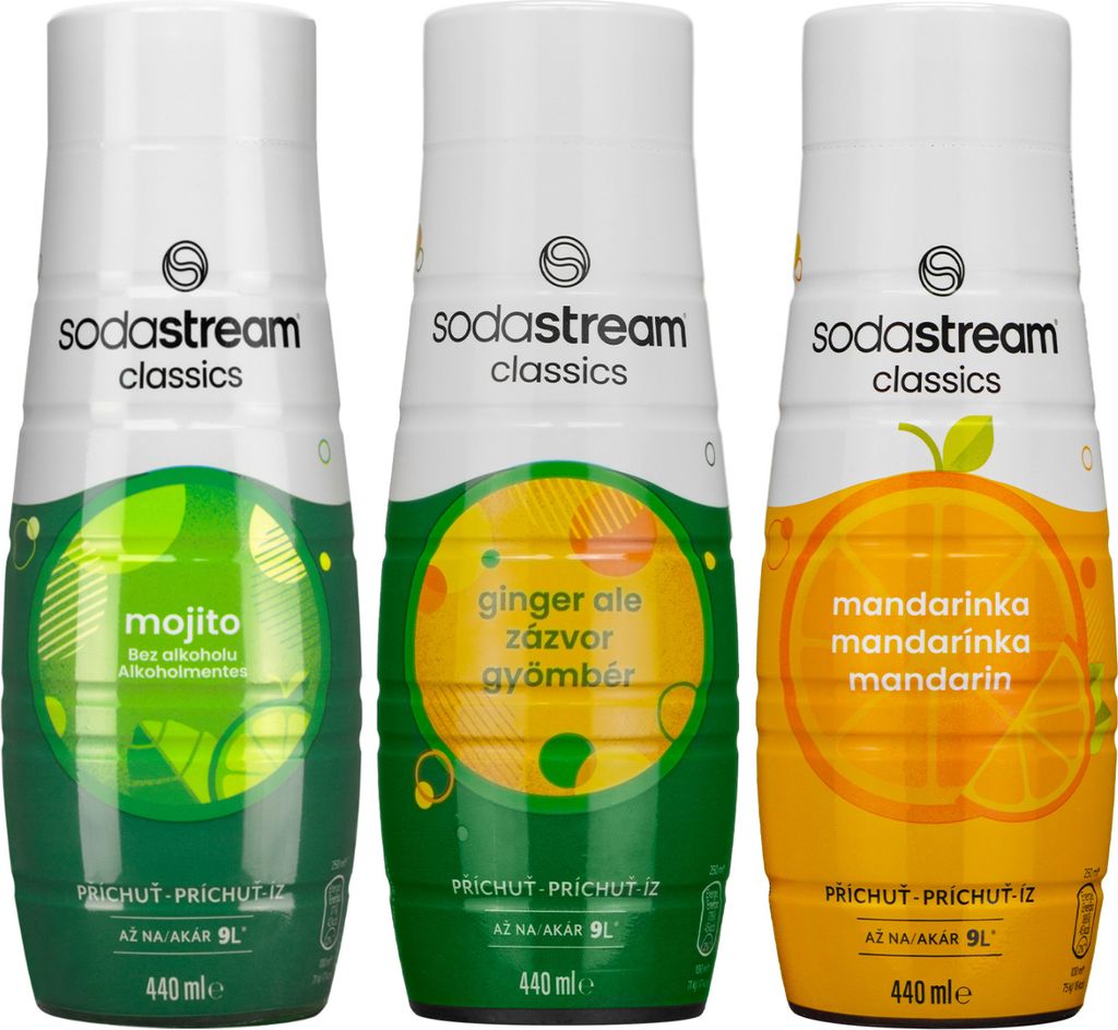Syrup for SodaStream Mojito + Ginger Ale + Mandarin 440 ml, 3 pieces