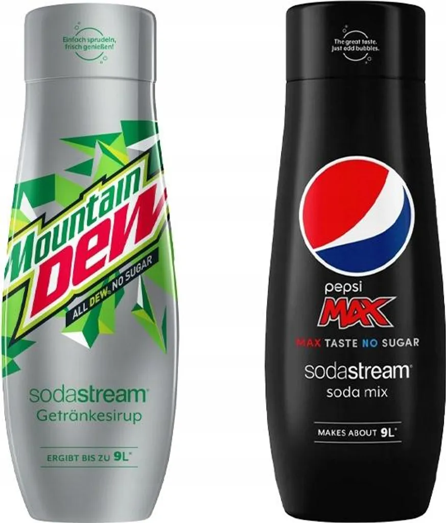 Syrup for SodaStream Mountain Dew Zero, Pepsi Max, 440ml, 2 pieces 880 ml