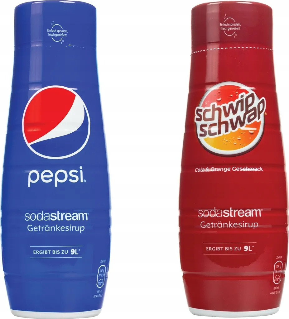 Syrup for SodaStream Pepsi + Schwip Schwap Cola Orange, 440 ml, 2 pieces